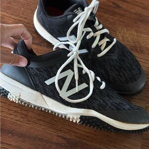 New Balance Black and White turf Shoes with Cushioned Sole